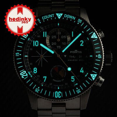 Fortis Novonaut N-42 Automatic Chronographe Amadee-24 F2040016 Limited Edition 100pcs (+ bracelet de rechange)