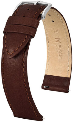 Courroie en cuir Hirsch Forest L 17920210-2, marron, cuir de veau, longueur L, Quick Release