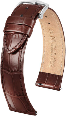 Hirsch Bracelet en cuir Louisianalook L 03427010-2, marron, cuir de veau, longueur L