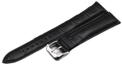 bracelet en cuir Ricardo Pescara, noir, longueur XL