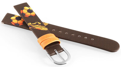 Bracelet en simili-cuir JVD JVDRJ7229.2 14mm, brun, enfants