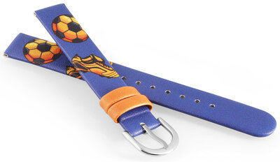 Bracelet en simili-cuir JVD JVDRJ7229.3 14mm, bleu, enfants