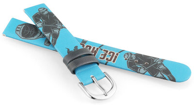 Bracelet en simili-cuir JVD JVDRJ7230.1 14mm, bleu, enfants