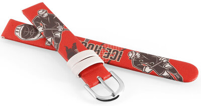 Bracelet en simili-cuir JVD JVDRJ7230.3 14mm, rouge, enfants