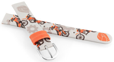 Bracelet en simili-cuir JVD RJ7233.1 14mm, gris, enfants