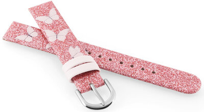 Bracelet en simili-cuir JVD RJ7238.3 14mm, rose, enfants