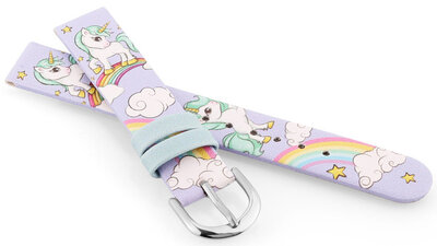 Bracelet en simili-cuir JVD RJ7239.1 14mm, violet, enfants