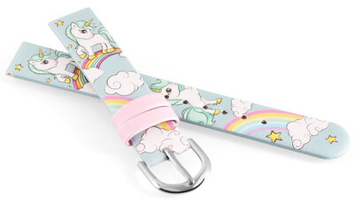 Bracelet en simili-cuir JVD RJ7239.2 14mm, bleu, enfants