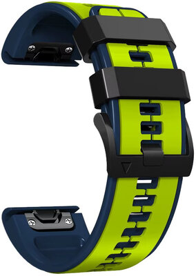 Bracelet en silicone Ricardo 22mm (pro Garmin Fenix 8/7/6 (47mm), Epix 2 aj.), jaune V2, QuickFit