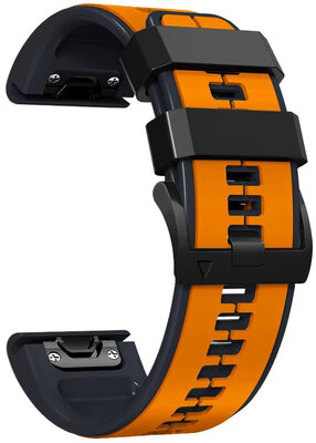 Bracelet en silicone Ricardo 26mm (pro Garmin Fenix 8/7X/6X (51mm), Tactix aj.), orange V2, QuickFit