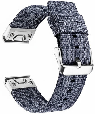 bracelet en nylon Ricardo Cervinia 26mm, Blue/Silver, QuickFit