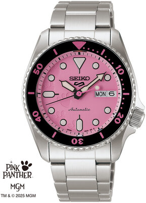 Seiko 5 Sports Automatic SRPM07K1 Pink Panther Limited Edition 9999pcs (+ bracelet de rechange)
