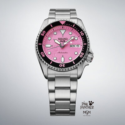 Seiko 5 Sports Automatic SRPM07K1 Pink Panther Limited Edition 9999pcs (+ bracelet de rechange)