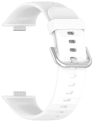 bracelet en silicone Ricardo Lavarone (pour Huawei Watch Fit 3, 4, 4 Pro, 5, 5 Pro), White/Silver