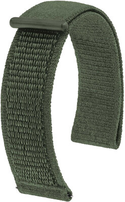 bracelet textile Hirsch Vocem L 41409040-0, vert, Velcro, longueur L, Quick Release
