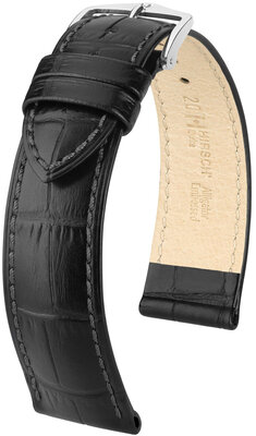 Bracelet en cuir Hirsch Duke 01028150NQ-2, noir, veau