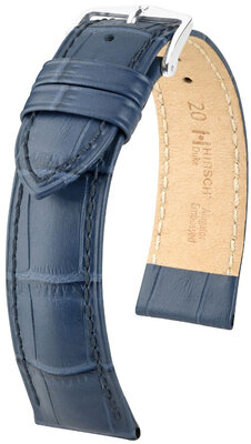 Bracelet en cuir Hirsch Duke 01028180NQ-2, bleu, veau