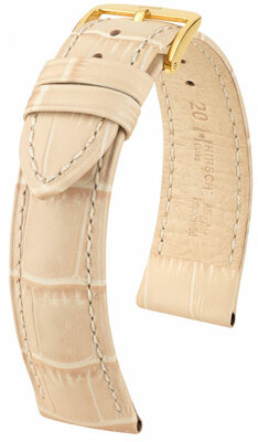 Bracelet en cuir Hirsch Duke 01028190NQ-1, beige, veau