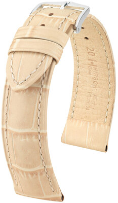 Bracelet en cuir Hirsch Duke 01028190NQ-2, beige, veau