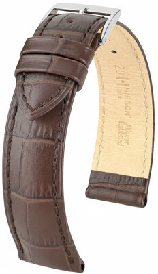 bracelet en cuir Hirsch Duke L 01028010NQ-2, marron, veau, longueur L