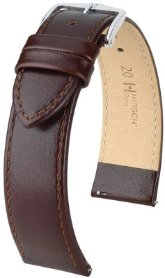Bracelet en cuir Hirsch Osiris 03475110-2, brun, veau, Quick Release