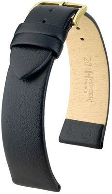 Bracelet en cuir Hirsch Toronto 03702150NQ-1, noir, veau
