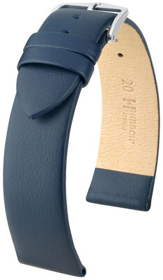 Bracelet en cuir Hirsch Toronto 03702180NQ-2, bleu, veau