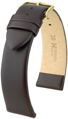 bracelet en cuir Hirsch Toronto L 03702010NQ-1, marron, veau, longueur L