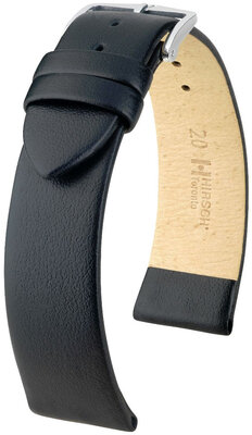 Bracelet en cuir Hirsch Toronto L 03702050NQ-2, noir, veau, longueur L