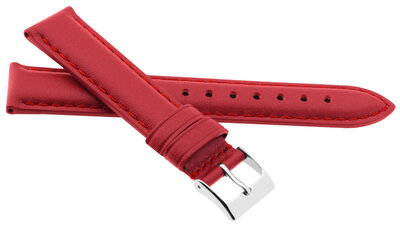 Bracelet en cuir JVD R41307 18mm, rouge