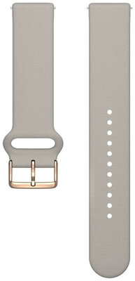 bracelet en silicone Polar 20mm avec tunnel, beige, taille S-L, Quick Release