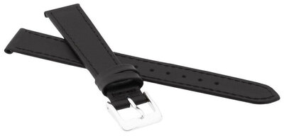 Bracelet en cuir JVD R18201 20mm, noir