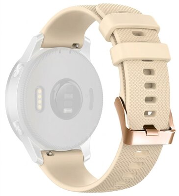 Bracelet en silicone Ricardo 18mm (pro Garmin Venu 2S/3S, Vívoactive 4S, Forerunner 265S, Venu 4 (41mm) aj.), beige, Quick Release