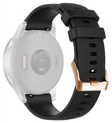 bracelet en silicone Ricardo Aprica 18mm, Dark Black, Quick Release