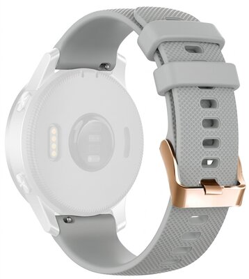 Bracelet en silicone Ricardo 18mm (pro Garmin Venu 2S/3S, Vívoactive 4S, Forerunner 265S, Venu 4 (41mm) aj.), gris V2, Quick Release