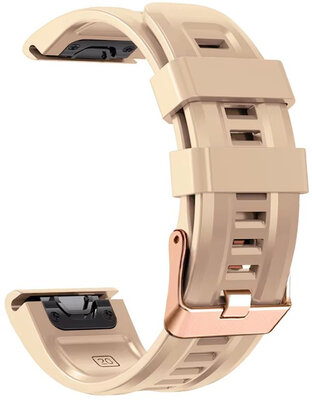 bracelet en silicone Ricardo Campiglio 20mm, Beige, QuickFit