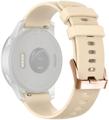 Bracelet en silicone Ricardo 20mm (pro Garmin Venu, Venu Sq, Venu Sq 2, Venu 2 plus aj.), beige, Quick Release
