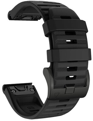 bracelet en silicone Ricardo Passo Rolle 26mm, QuickFit, Black