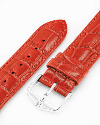 bracelet en cuir Hirsch Louisianalook L 03427020-2, rouge, cuir de veau, longueur L, Quick Release