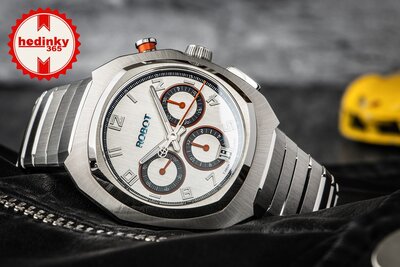 Robot Robotic One Silver 2501ST01 Automatic Chronograph (+ bracelet de rechange)