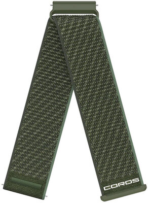 Bracelet en nylon Coros (pro Apex 4 42mm, Pace 4, Pace Pro aj.), vert, Quick Release