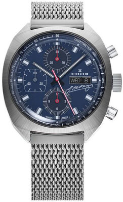 Edox Sportsman Automatic 01132-3BU-BUGN Fangio Limited Edition 115pcs (+ bracelet de rechange)
