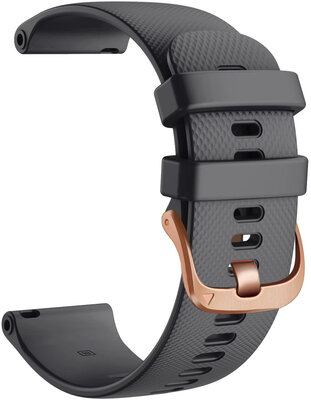 bracelet en silicone Ricardo Aprica 18mm, Black, Quick Release