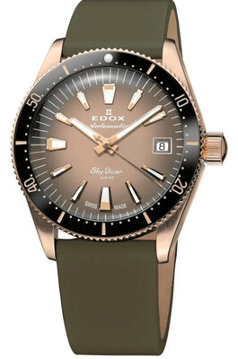 Edox SkyDiver 38 Date Automatic 80131-37rnc-vdbei (+ bracelet de rechange)