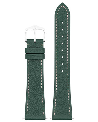 bracelet en cuir Hirsch Bologna M 01802140-2, vert, veau, longueur M, Quick Release