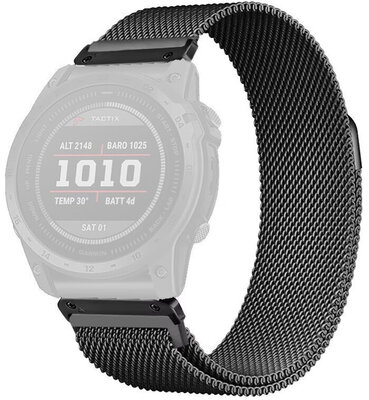 bracelet en acier inoxydable Ricardo Champoluc 20mm, Black, QuickFit