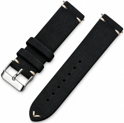 bracelet en cuir Ricardo Alba premium, Black, Quick Release