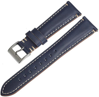bracelet en cuir Ricardo Aosta premium, Blue, Quick Release