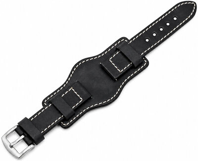 Bracelet en cuir Ricardo Asti premium, Black, Quick Release