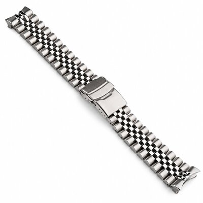 Bracelet en acier Ricardo Jesolo premium 22mm (pro Seiko 5 Sports SRPD series), Silver